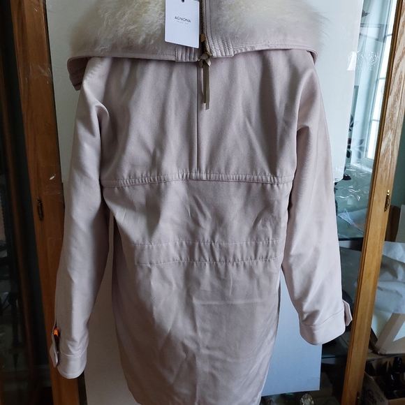 AGNONA Fall 2018 Alpaca Wool Cashmere FUR Tweed Coat 38 S M - Picture 4 of 12